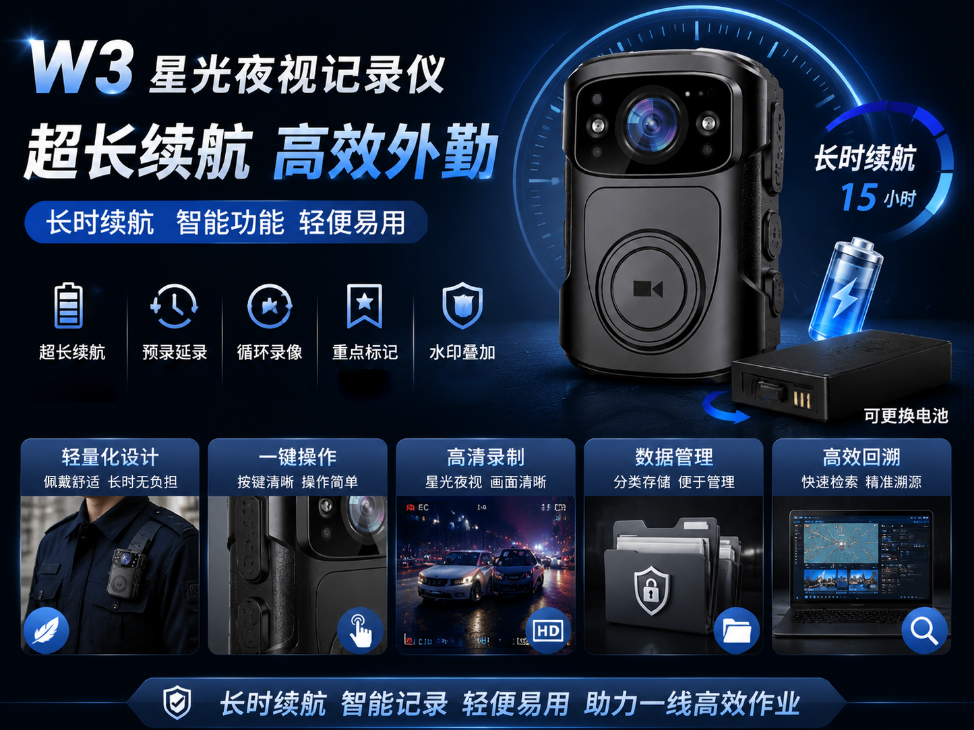 夜视执法记录仪选购指南：星光全彩夜视记录仪和红外夜视记录仪区别在哪？