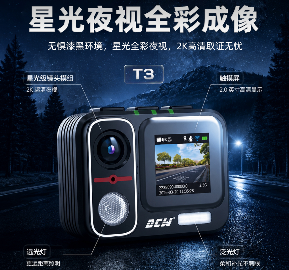星光夜视摄录头灯