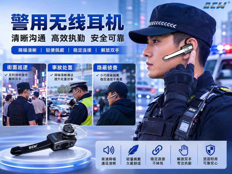 外勤执勤通讯难题，达辰威（DCW）警用无线对讲耳机解决哪些现实痛点？