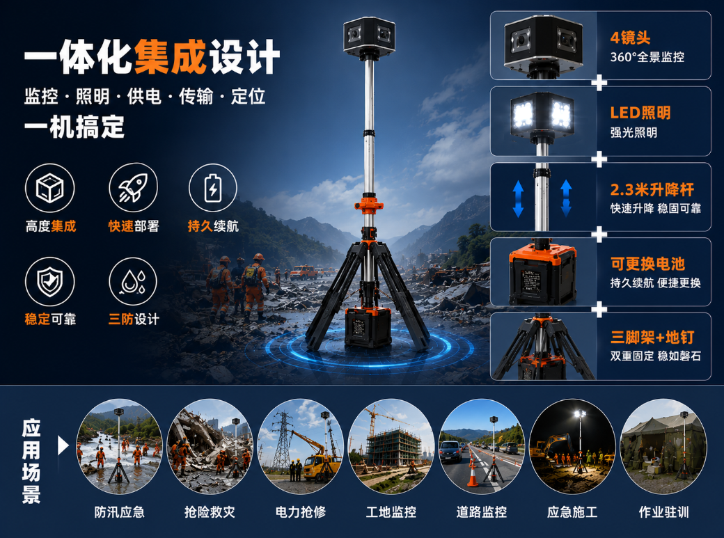 4G便携式全景摄录系统